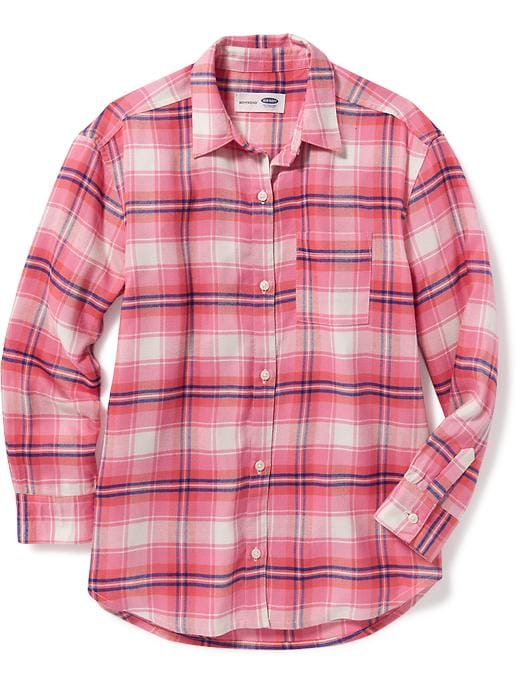 View large product image 1 of 1. Flannel Boyfriend Shirt for Girls