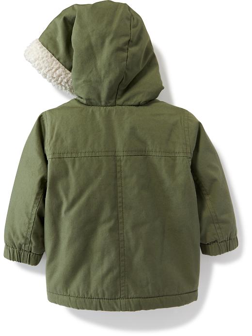View large product image 2 of 2. Hooded Canvas-Sherpa Anorak for Baby