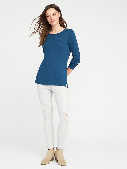 Image number 3 showing, Classic Crew-Neck Sweater for Women