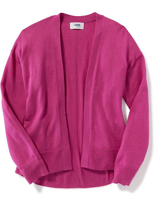 View large product image 1 of 1. Lightweight Open-Front Cardi for Girls
