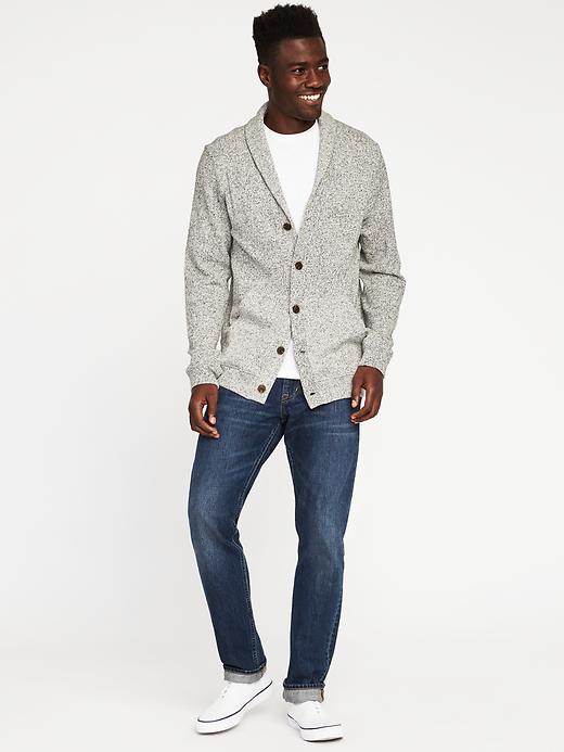 Image number 3 showing, Shawl-Collar Sweater-Fleece Cardigan for Men