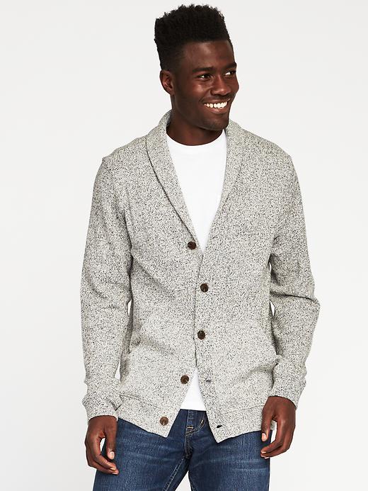 Image number 1 showing, Shawl-Collar Sweater-Fleece Cardigan for Men