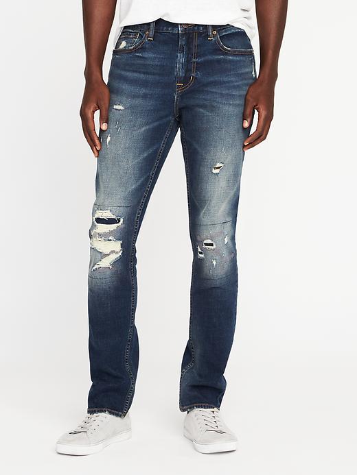 View large product image 1 of 2. Slim Built-In Flex Rip-and-Repair Jeans for Men