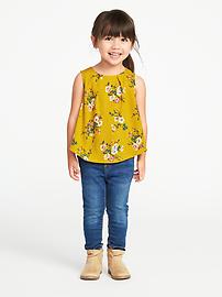 View large product image 3 of 4. Pleated Crepe Sleeveless Top for Toddler Girls