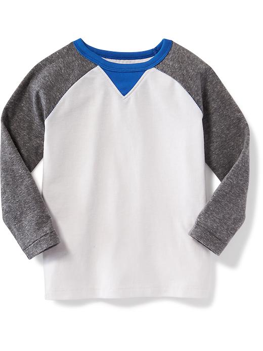 View large product image 1 of 2. Color-Blocked Raglan Tee for Toddler Boys