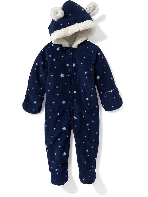 View large product image 1 of 1. Micro Performance Fleece Critter One-Piece for Baby