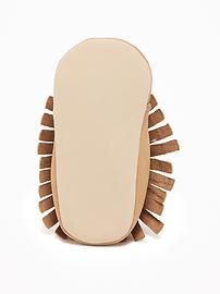 View large product image 4 of 4. Sueded Fringe Moccasins for Baby