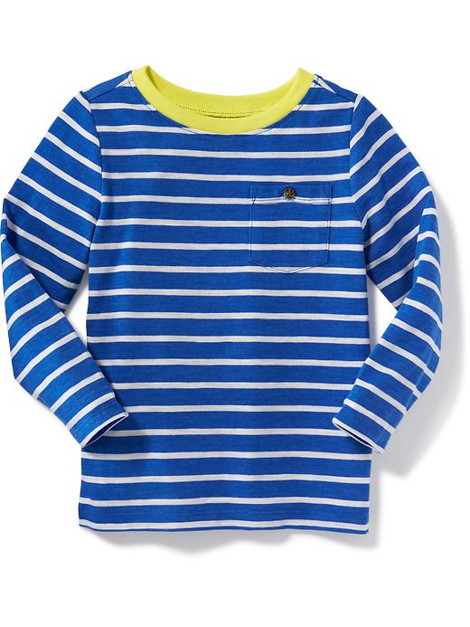 View large product image 1 of 1. Crew-Neck Pocket Tee for Toddler Boys