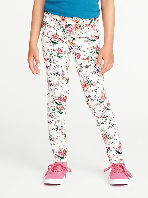 View large product image 1 of 3. Floral-Print Jeggings for Girls