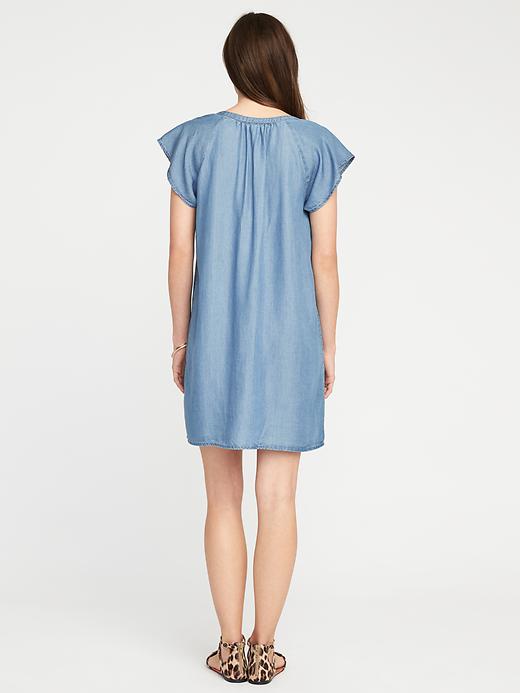 Image number 2 showing, Lace-Up Tencel&#153 Shift Dress for Women