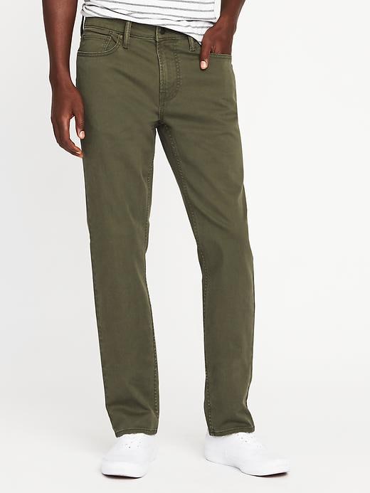 View large product image 1 of 2. Slim Built-In Flex Twill Five-Pocket Pants for Men