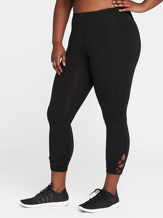 View large product image 1 of 1. High-Rise Plus-Size 7/8-Length Leggings