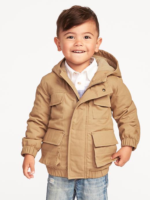 View large product image 1 of 4. Hooded Canvas Utility Jacket for Toddler Boys