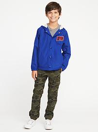 View large product image 3 of 3. Micro Fleece-Lined Hooded Jacket for Boys