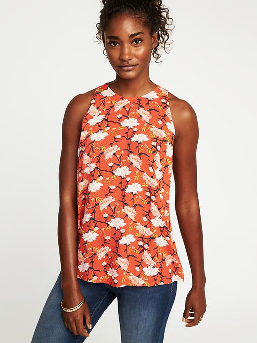 Image number 1 showing, Relaxed High-Neck Tank for Women