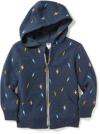 View large product image 4 of 4. Printed Zip-Front Hoodie for Toddler Boys
