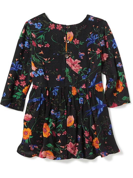 View large product image 2 of 3. Floral Bell-Sleeve Dress for Toddler Girls