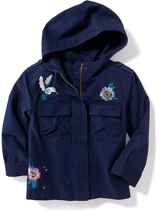 View large product image 1 of 3. Embroidered Utility Jacket for Girls
