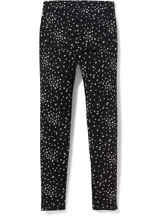 View large product image 2 of 3. Heart-Print Rockstar Jeggings for Girls