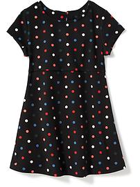 View large product image 3 of 3. Fit & Flare Ponte-Knit Dress for Toddler Girls