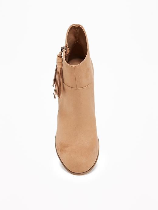 Image number 3 showing, Sueded Tassel-Zip Ankle Boots for Women