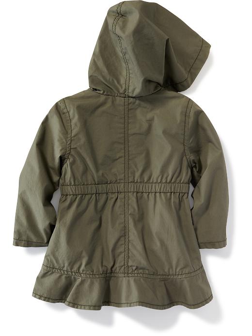 View large product image 2 of 2. Hooded Peplum-Hem Utility Jacket for Baby