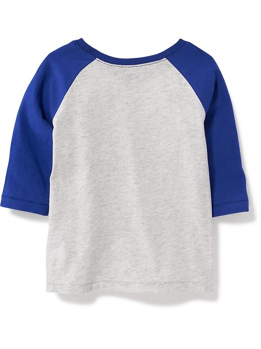 View large product image 2 of 2. Unisex Raglan-Sleeve Baseball Tee for Toddler