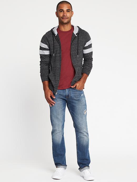 Image number 3 showing, Soft-Washed Jersey Sleeve-Stripe Hoodie for Men