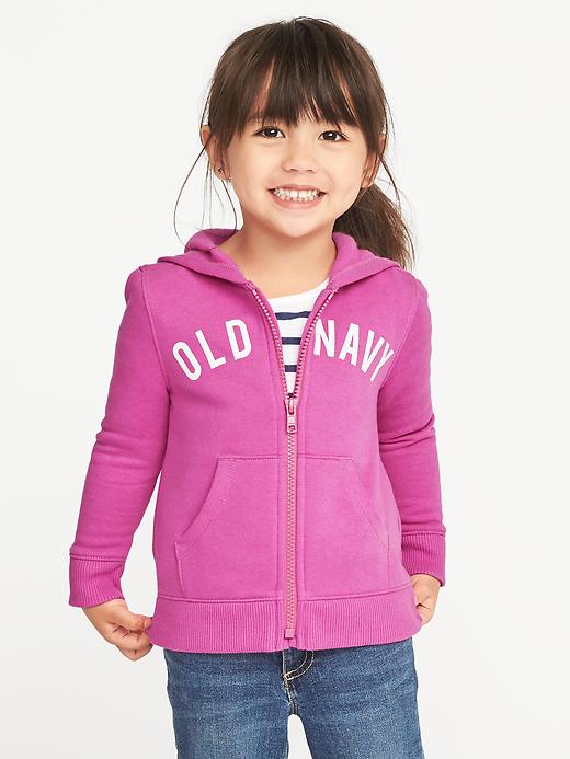 View large product image 1 of 1. Graphic Zip-Front Hoodie for Toddler Girls