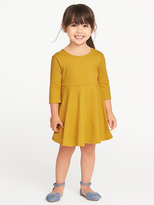 View large product image 1 of 1. Fit & Flare Scoop-Back Dress for Toddler Girls