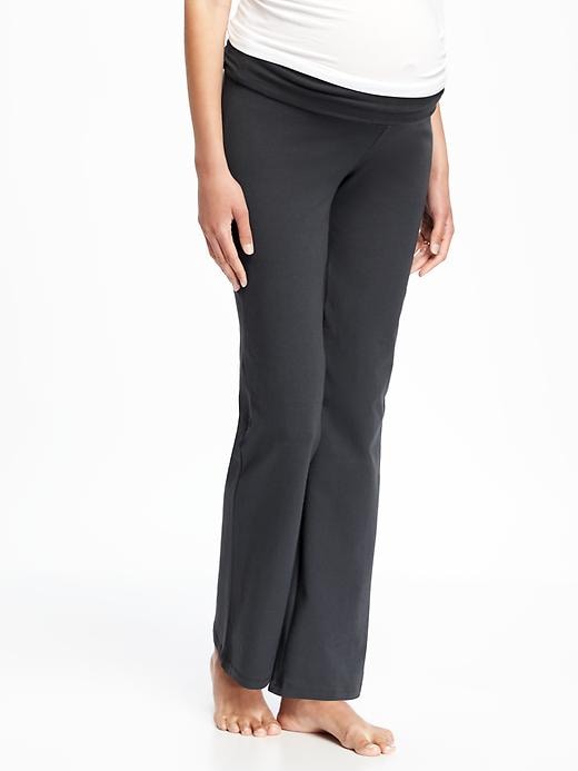 View large product image 1 of 3. Maternity Roll-Panel Yoga Pants