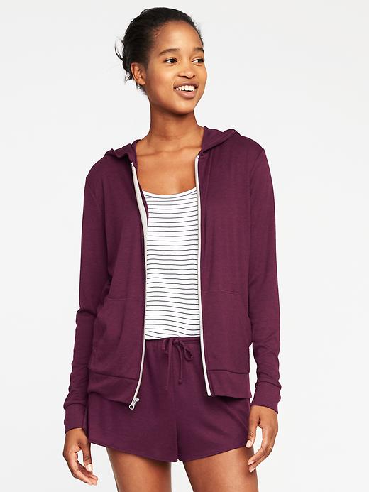 Image number 1 showing, Relaxed Lightweight Hoodie for Women
