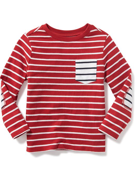 View large product image 1 of 1. Striped Pocket Tee for Toddler Boys
