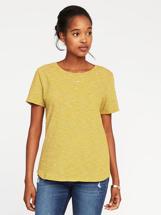 Image number 1 showing, EveryWear Curved-Hem Tee for Women