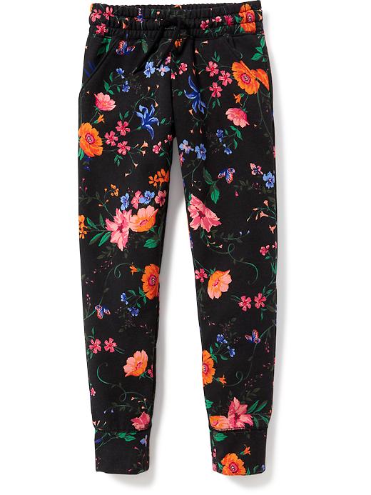 View large product image 1 of 2. Printed Fleece Joggers for Girls