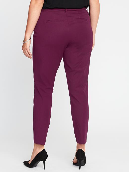 Image number 2 showing, Mid-Rise Smooth & Slim Plus-Size Pixie Pants