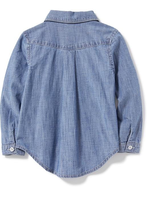 View large product image 2 of 4. Chambray Shirt for Toddler Girls
