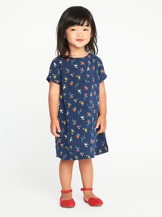 View large product image 1 of 1. Floral Shift Dress for Toddler Girls