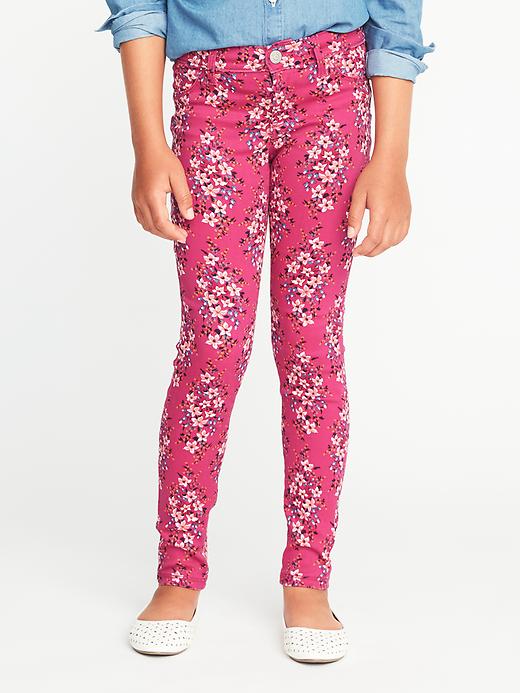 View large product image 1 of 3. Ballerina 360&#176 Stretch Floral-Print Jeggings for Girls