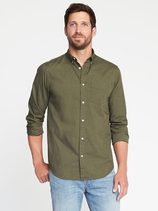 Image number 1 showing, Regular-Fit Poplin Shirt For Men