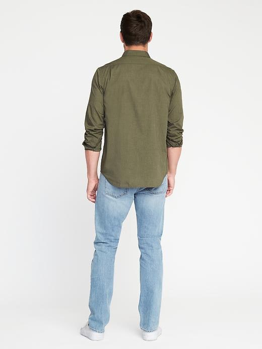 Image number 2 showing, Regular-Fit Poplin Shirt For Men