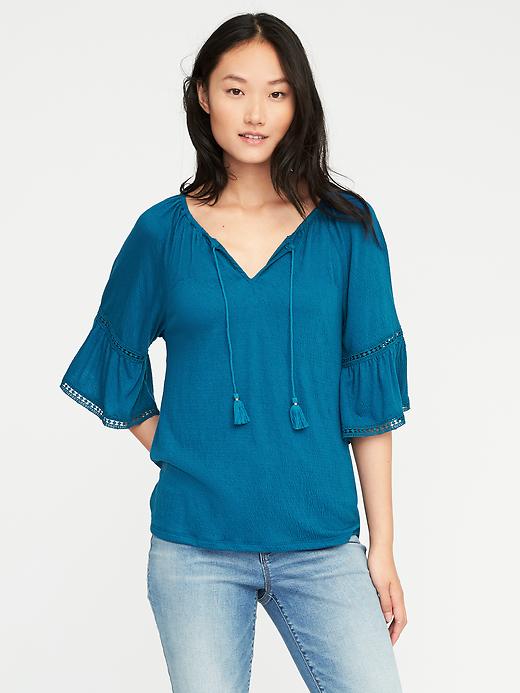 Image number 1 showing, Bell-Sleeve Swing Top for Women