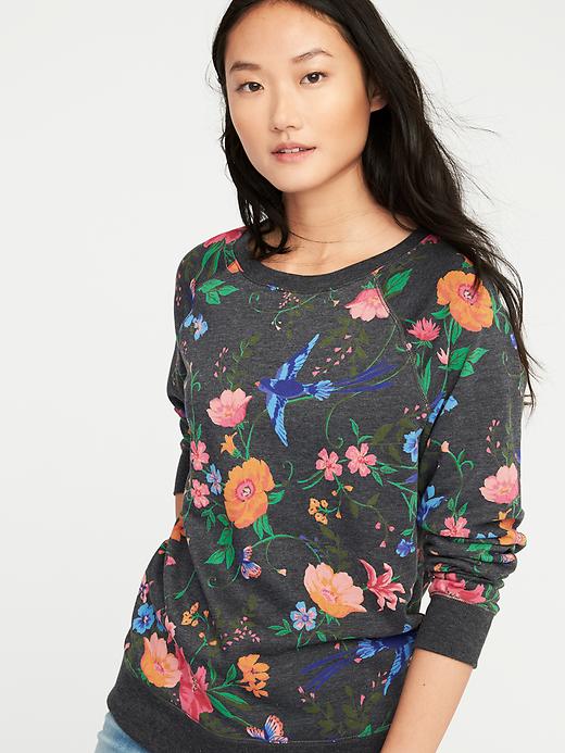 Image number 4 showing, Printed French-Terry Sweatshirt for Women