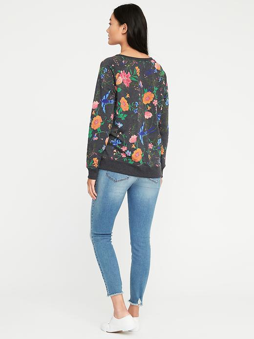 Image number 2 showing, Printed French-Terry Sweatshirt for Women