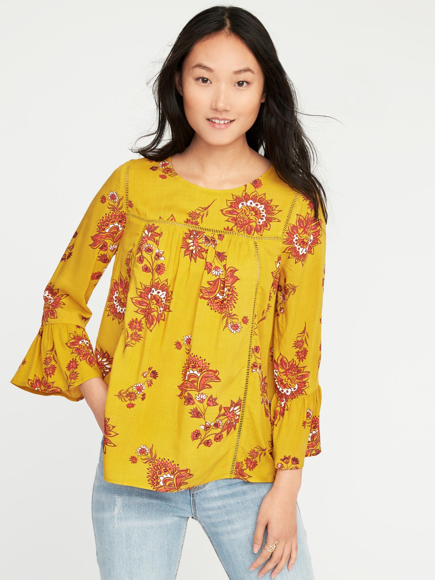 Ruffle Sleeve Swing Top For Women Old Navy