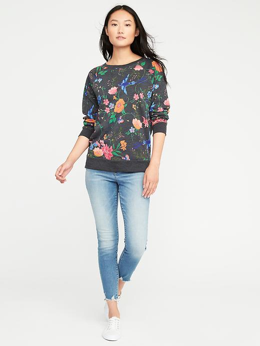 Image number 3 showing, Printed French-Terry Sweatshirt for Women