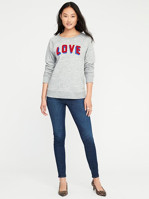 Image number 3 showing, Relaxed Graphic Crew-Neck Sweatshirt for Women