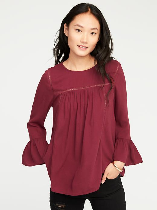 Image number 1 showing, Ruffle-Sleeve Swing Top for Women