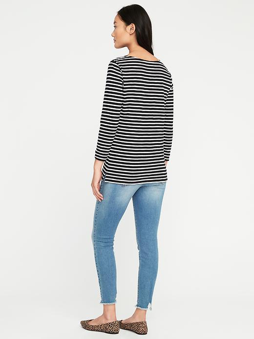 Image number 2 showing, Relaxed Mariner-Stripe Tee for Women