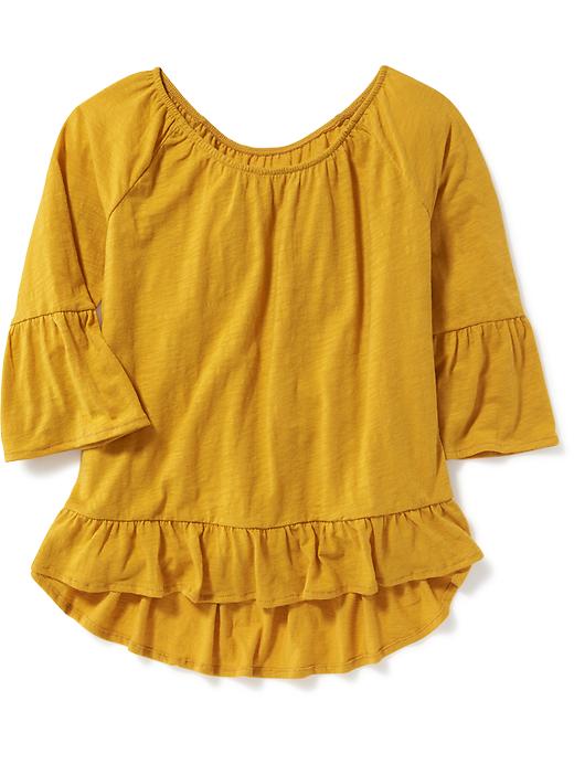 View large product image 1 of 1. Boho Ruffle-Trim Top for Girls